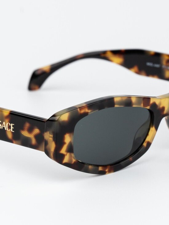Versace Women Sunglasses Brown Havana Grey Oval VE4487 777/87 NEW AUTHENTIC main image 10